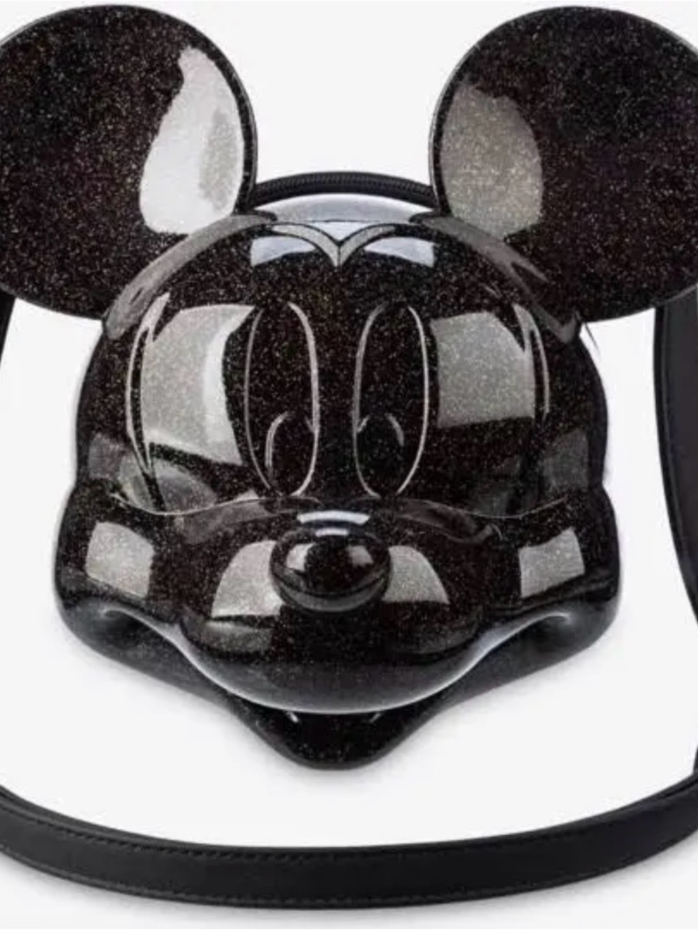 Loungefly Black Glitter Mickey Mouse Crossbody Bag